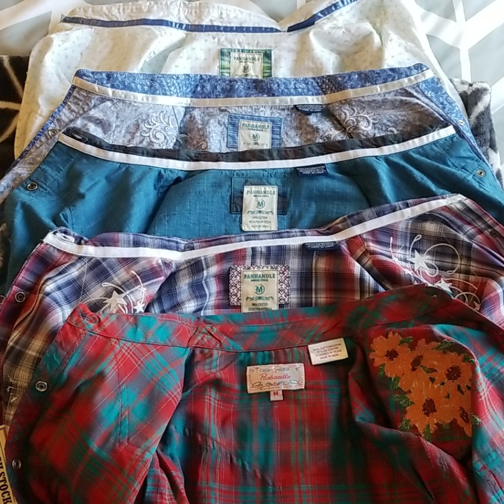 5 Western Button Up Shirts